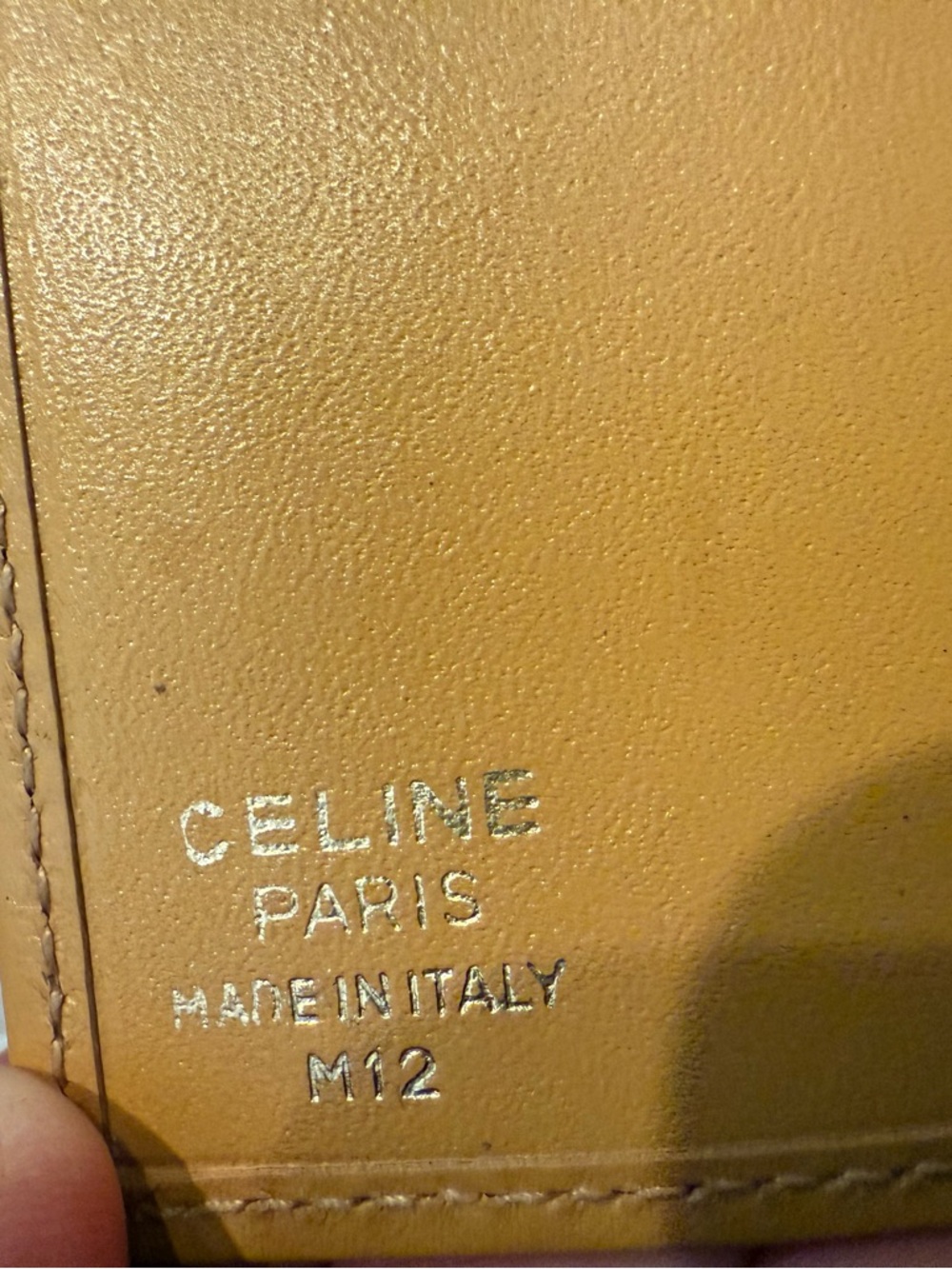 Preloved Celine Brown Signature Long Wallet with Tan Trim - Picture 9 of 16